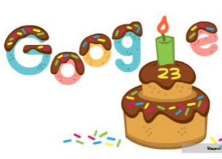 Google Ulang Tahun ke-23, Doodle Berbentuk Kue Yang Lucu!